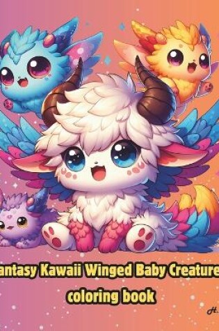 Cover of Fantasy Kawaii Winged Baby Creatures Coloring Book