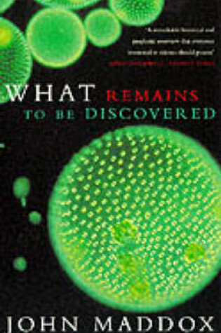 Cover of What Remains to be Discovered