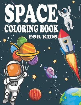 Book cover for Space coloring book for kids