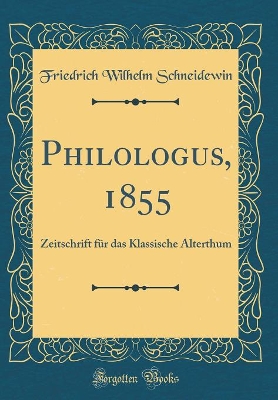 Book cover for Philologus, 1855