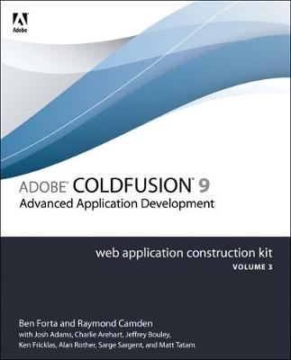 Book cover for Adobe ColdFusion 9 Web Application Construction Kit, Volume 3