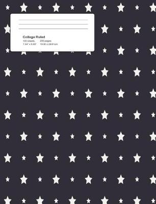 Book cover for Halloween Starry Night Composition College Ruled Book (7.44 x 9.69) 200 pages V8