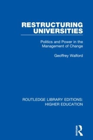 Cover of Restructuring Universities