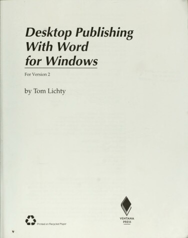 Book cover for Desktop Publishing with WORD for Windows