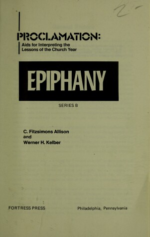 Book cover for Epiphany