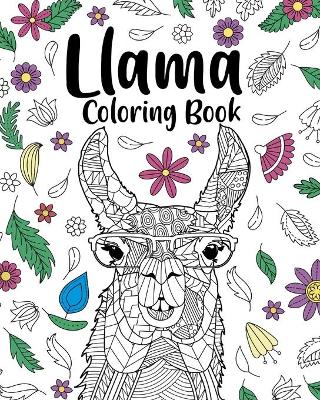 Book cover for Llama Coloring Book