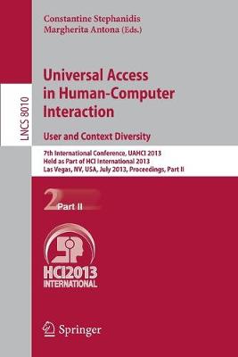 Cover of Universal Access in Human-Computer Interaction: User and Context Diversity