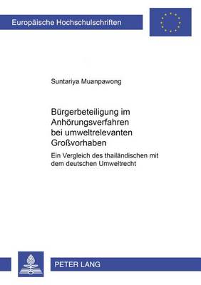 Book cover for Buergerbeteiligung Im Anhoerungsverfahren Bei Umweltrelevanten Grossvorhaben