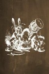 Book cover for Alice in Wonderland Chalkboard Journal - Mad Hatter's Tea Party (Brown)