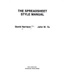 Book cover for The Spreadsheet Style Manual