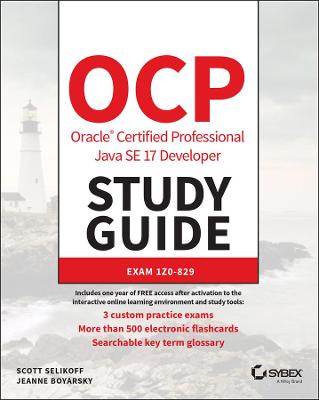 Book cover for OCP Oracle Certified Professional Java SE 17 Developer Study Guide