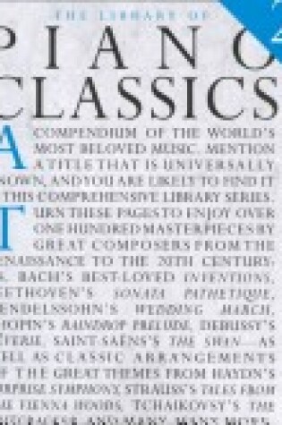 Cover of The Library Of Piano Classics Book 2