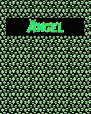 Book cover for 120 Page Handwriting Practice Book with Green Alien Cover Angel