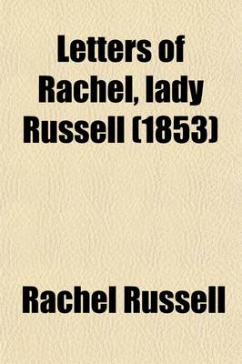 Book cover for Letters of Rachel, Lady Russell (1853)