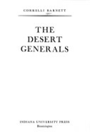 Cover of Desert Generals