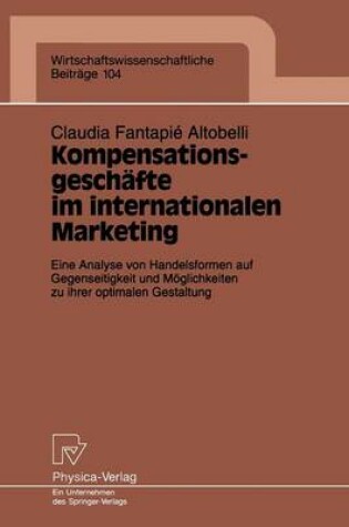 Cover of Kompensationsgeschäfte im internationalen Marketing