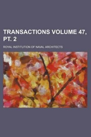 Cover of Transactions Volume 47, PT. 2