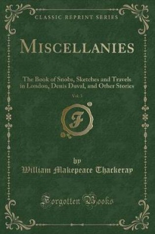 Cover of Miscellanies, Vol. 3