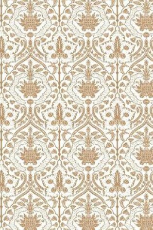 Cover of 2020 Weekly Planner White Kraft Damask Design Pattern 134 Pages