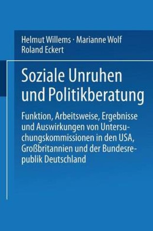 Cover of Soziale Unruhen und Politikberatung