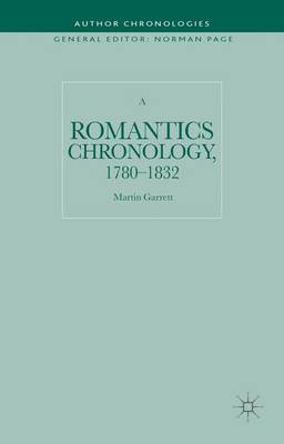 Book cover for A Romantics Chronology, 1780-1832