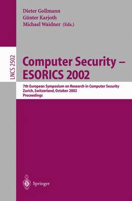 Cover of Computer Security -- Esorics 2002