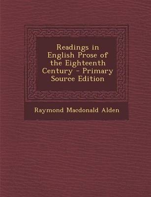 Book cover for Readings in English Prose of the Eighteenth Century