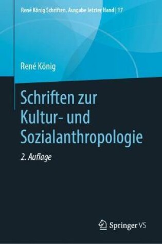 Cover of Schriften zur Kultur- und Sozialanthropologie