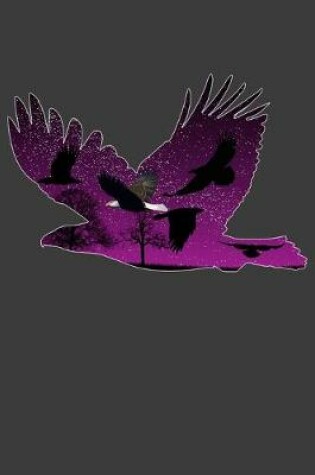 Cover of Purple Eagle Night Scene Composition Notebook and Diary