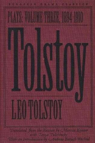 Cover of Tolstoy v. 3; 1894-1910