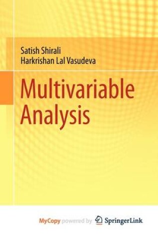 Cover of Multivariable Analysis