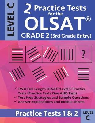 Book cover for 2 Practice Tests for the Olsat Grade 2 (3rd Grade Entry) Level C