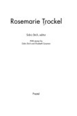 Cover of Rosemarie Trockel