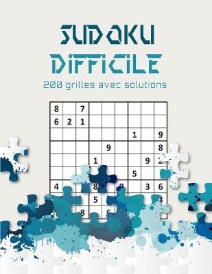 Book cover for Sudoku difficile 200 grilles avec solutions