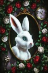 Book cover for Alice in Wonderland Modern Journal - Outwards White Rabbit