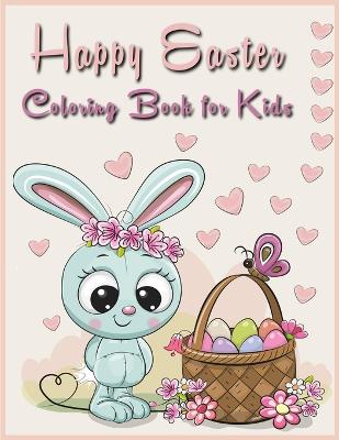 Book cover for Happy easter coloring book for kids