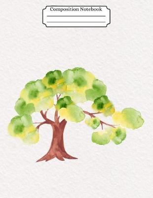 Book cover for Composition Notebook Watercolor Tree Design Vol 5