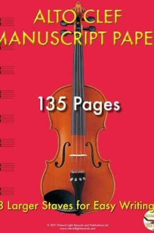 Cover of Alto Clef Manuscript Paper