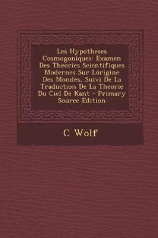 Cover of Les Hypotheses Cosmogoniques