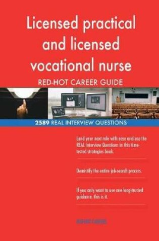 Cover of Licensed practical and licensed vocational nurse RED-HOT Career; 2589 REAL Inter
