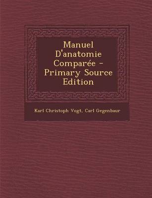 Book cover for Manuel D'Anatomie Comparee