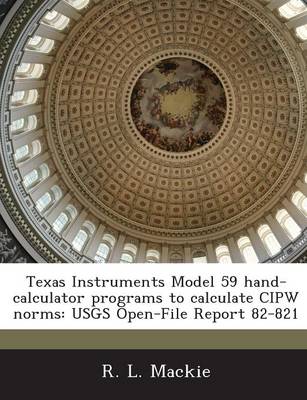 Book cover for Texas Instruments Model 59 Hand-Calculator Programs to Calculate Cipw Norms