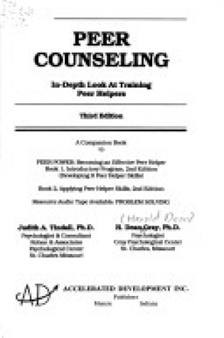 Cover of Peer Counselling