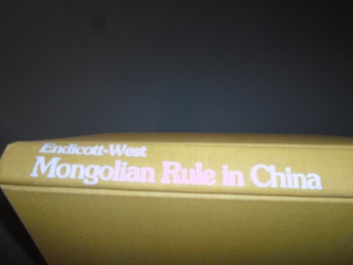 Book cover for Mongolian Rule in China