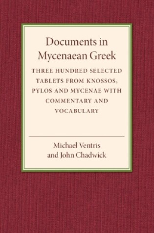 Cover of Documents in Mycenaean Greek