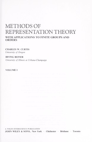Cover of Methods of Representation Theory