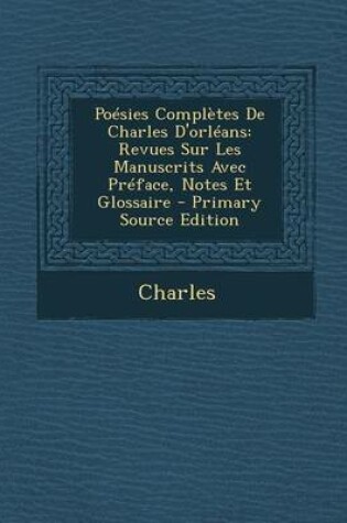Cover of Poesies Completes de Charles D'Orleans