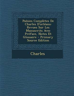Book cover for Poesies Completes de Charles D'Orleans