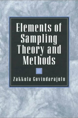 Cover of Elements of Sampling Theory and Methods