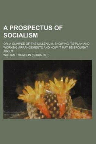 Cover of A Prospectus of Socialism; Or, a Glimpse of the Millenium, Showing Its Plan and Working Arrangements and How It May Be Brought about